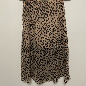 Alice + Olivia Leopard Print Midi Skirt